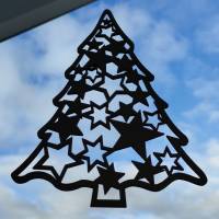 Weihnachtsbaum mit Sternmuster aus Holz Bild 5