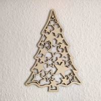 Weihnachtsbaum mit Sternmuster aus Holz Bild 6