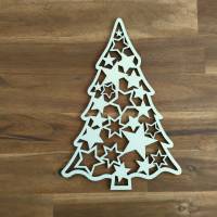 Weihnachtsbaum mit Sternmuster aus Holz Bild 8