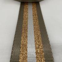 Gurtband White&Copper Stripes, schlammbraun, 38 mm Bild 2