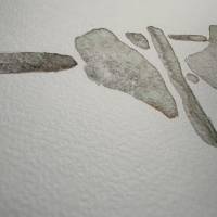 Abstraktes handgemaltes Bild - Kreuz - Stein - mit hochwertigen Aquarellfarben auf hochwertigen Aquarellpapier Bild 4