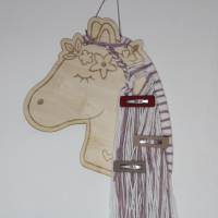 Türschild Pferd. Namensschild personalisiert.  Wanddeko.  Kinderzimmer Dekoration. Haarspangen halter. Bild 1