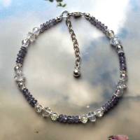 Armband aus Angel Aura, Bergkristall und Tansanit mit Silber Bild 1