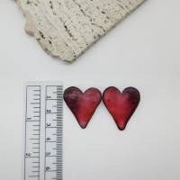 Rote Ohrstecker, große Ohrstecker, Ombre Ohrstecker, roter Schmuck, Geschenk für Freundin, Valentinstag Bild 9