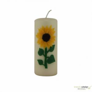 herbstliche Künstlerkerze Sonnenblume - die manuelle, kunsthandwerkliche Fertigung Bild 2