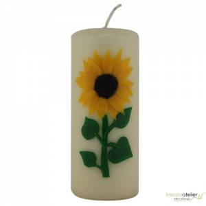 herbstliche Künstlerkerze Sonnenblume - die manuelle, kunsthandwerkliche Fertigung Bild 7