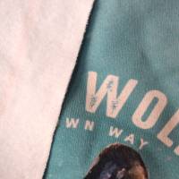 ♕ Sweat Panel von Stenzo Wolf Wald Winterlandschaft Hoodie Sweater 200 x 150 cm ♕ Bild 3