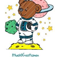 Plottdatei Astrobär Astronaut Mond Bär Teddy Teddbär Bild 1