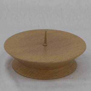 gedrechselter Holz-Kerzenständer aus unterschiedlichen Hölzern, für Kerzen mit einem Durchmesser bis zu 70 mm geeignet Bild 4