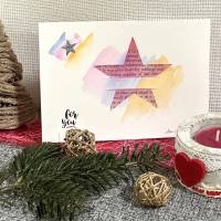 Schöne Weihnachtskarte in warmen Farben - for you - Weihnachtskarte - danielb.art Bild 1