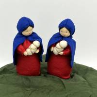 Maria - Jesuskind - klein - Jahreszeitentisch - Krippenfiguren  - Winter - Weihnachten Bild 1