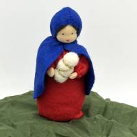 Maria - Jesuskind - klein - Jahreszeitentisch - Krippenfiguren  - Winter - Weihnachten Bild 5