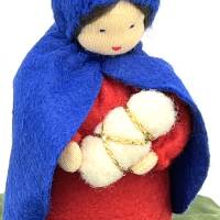 Maria - Jesuskind - klein - Jahreszeitentisch - Krippenfiguren  - Winter - Weihnachten Bild 6