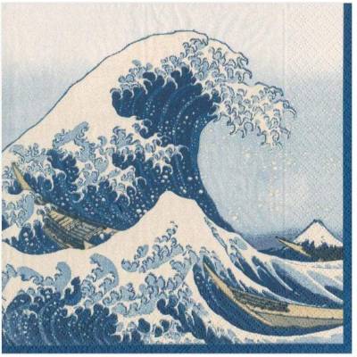 Cocktailservietten The Great Wave, Boot in stürmischer See, von Caspari