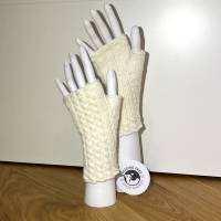 Hand - Armstulpen mit Daumenkeil, mulesing frei, kurz aus 100% Merinowolle Extrafine Bild 5