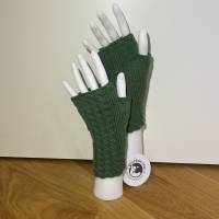 Hand - Armstulpen mit Daumenkeil, mulesing frei, kurz aus 100% Merinowolle Extrafine Bild 8