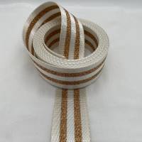Gurtband White&Copper Stripes, creme, 38 mm Bild 2