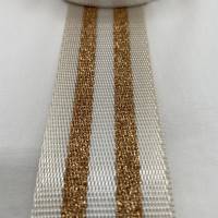Gurtband White&Copper Stripes, creme, 38 mm Bild 4