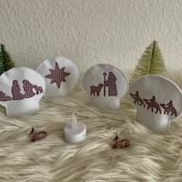 Stickdatei, LED Cover, Teelichthalter, Krippe Jesus Geburt, Weihnachten Set 906 Bild 5