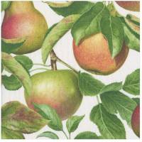 20 Cocktailservietten Apple Orchard, Äpfel und Birnen in Zweigen, von Caspari Bild 1