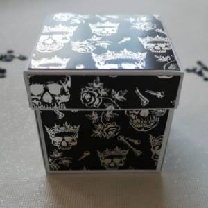 Explosionsbox für Männer, schwarz/Silber ca. 7 x 7 x 7,5 cm, Ideal als Geldgeschenk Bild 1