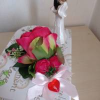 Geldgeschenk Hochzeit Brautpaar Geschenk Tauben Geschenkbox Verpackung Koffer mit dem Schlüssel zum Glück Bild 6