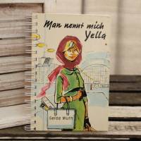 Notizbuch "Man nennt mich Yella - Erlebnisse einer Reiseleiterin" aus altem Kinderbuch von 1966 Weihnachtsgesche Bild 1