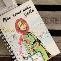 Notizbuch "Man nennt mich Yella - Erlebnisse einer Reiseleiterin" aus altem Kinderbuch von 1966 Weihnachtsgesche Bild 4