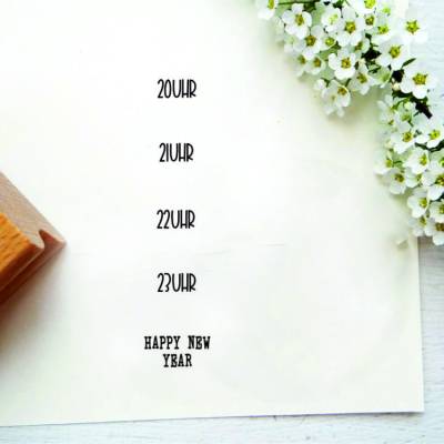 Stempel "Silvestercountdown" 2 für Kerzen oder Silvestermitbringsel