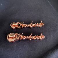 Zipper Handmade, breit, rosegold / Schieber für Reißverschlüsse mit Spiralraupe Bild 3