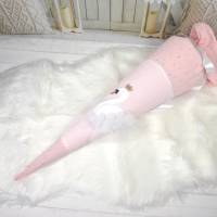 Schultüte aus Stoff Schwan mit Tüllflügel und Glitzerkrone rosa Zuckertüte Mädchen 70cm oder 85cm Bild 2