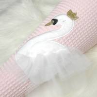 Schultüte aus Stoff Schwan mit Tüllflügel und Glitzerkrone rosa Zuckertüte Mädchen 70cm oder 85cm Bild 4