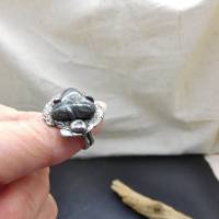 handgeschmiedeter Ring mit Pyrit in 925er Silber Stiftfassung Bild 10