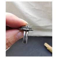 handgeschmiedeter Ring mit Pyrit in 925er Silber Stiftfassung Bild 7