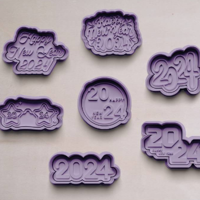 Neujahr 2023 2024 Keksausstecher | Cookie Cutters | Ausstechform | Keksform | Plätzchenform | Plätzchenausstecher