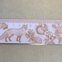 Lesezeichen - Buchzeichen - Lineal Waldtiere - Geschenk zum Buch - selbstgemacht - DIY Bild 1