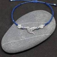 Makramee-Armband mit filigranem Kolibri Bild 1