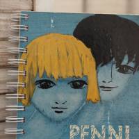 Upcycling Notizbuch "Penni und Juju" aus altem Kinderbuch Tagebuch vintage Liebesgeschichte Geschenk Bild 2