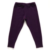 Leggings 100% Kaschmir 86/92 violett Upcycling Kaschmirhose für Kinder Longie Strickhose Bild 2
