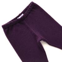 Leggings 100% Kaschmir 86/92 violett Upcycling Kaschmirhose für Kinder Longie Strickhose Bild 4