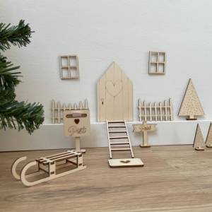 Wichtelset aus Holz für eine magische Weihnachtszeit mit dem Weihnachtswichtel Bild 3