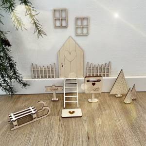 Wichtelset aus Holz für eine magische Weihnachtszeit mit dem Weihnachtswichtel Bild 6