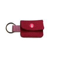 Kleines Täschchen, Chiptasche, Schlüßelanhänger, sehr kleine Tasche, rot Bild 1