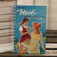 Upcycling Notizbuch "Heidi" aus altem Kinderbuch Johanna Spyri Tagebuch Bild 1