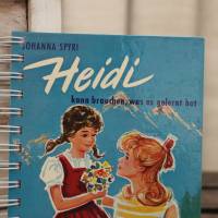 Upcycling Notizbuch "Heidi" aus altem Kinderbuch Johanna Spyri Tagebuch Bild 2