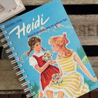 Upcycling Notizbuch "Heidi" aus altem Kinderbuch Johanna Spyri Tagebuch Bild 4