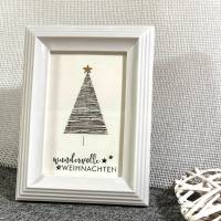 Weihnachtsbaum mit Tinte und Fineliner - GOLD - Weihnachtskarte - danielb.art Bild 1