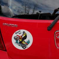 Motocross Autoaufkleber/Wandtattoo Sticker Motorrad Bike Race Personalisierbar Konturgeschnitten und ohne Hintergrund Bild 2