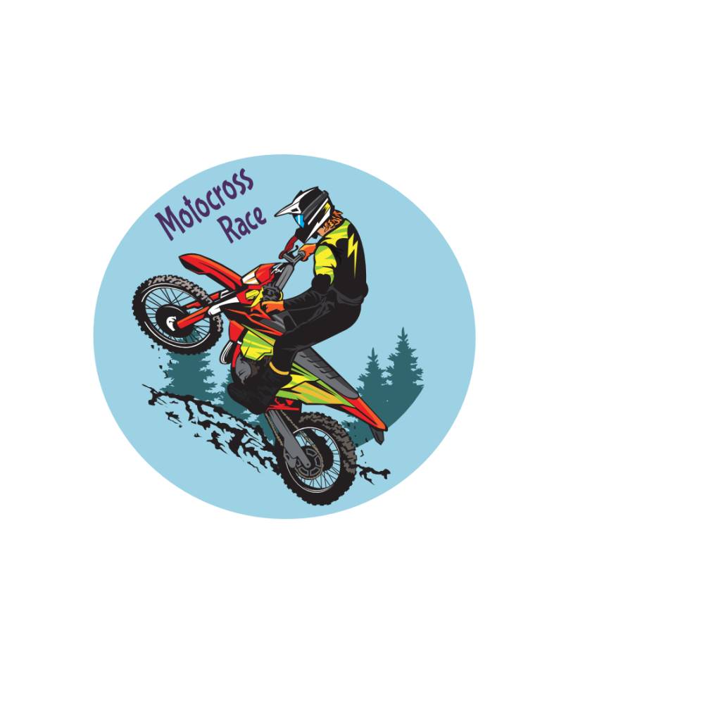 Motocross Autoaufkleber/Wandtattoo Sticker Motorrad Bike Race