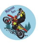 Motocross Autoaufkleber/Wandtattoo Sticker Motorrad Bike Race Personalisierbar Konturgeschnitten und ohne Hintergrund Bild 3